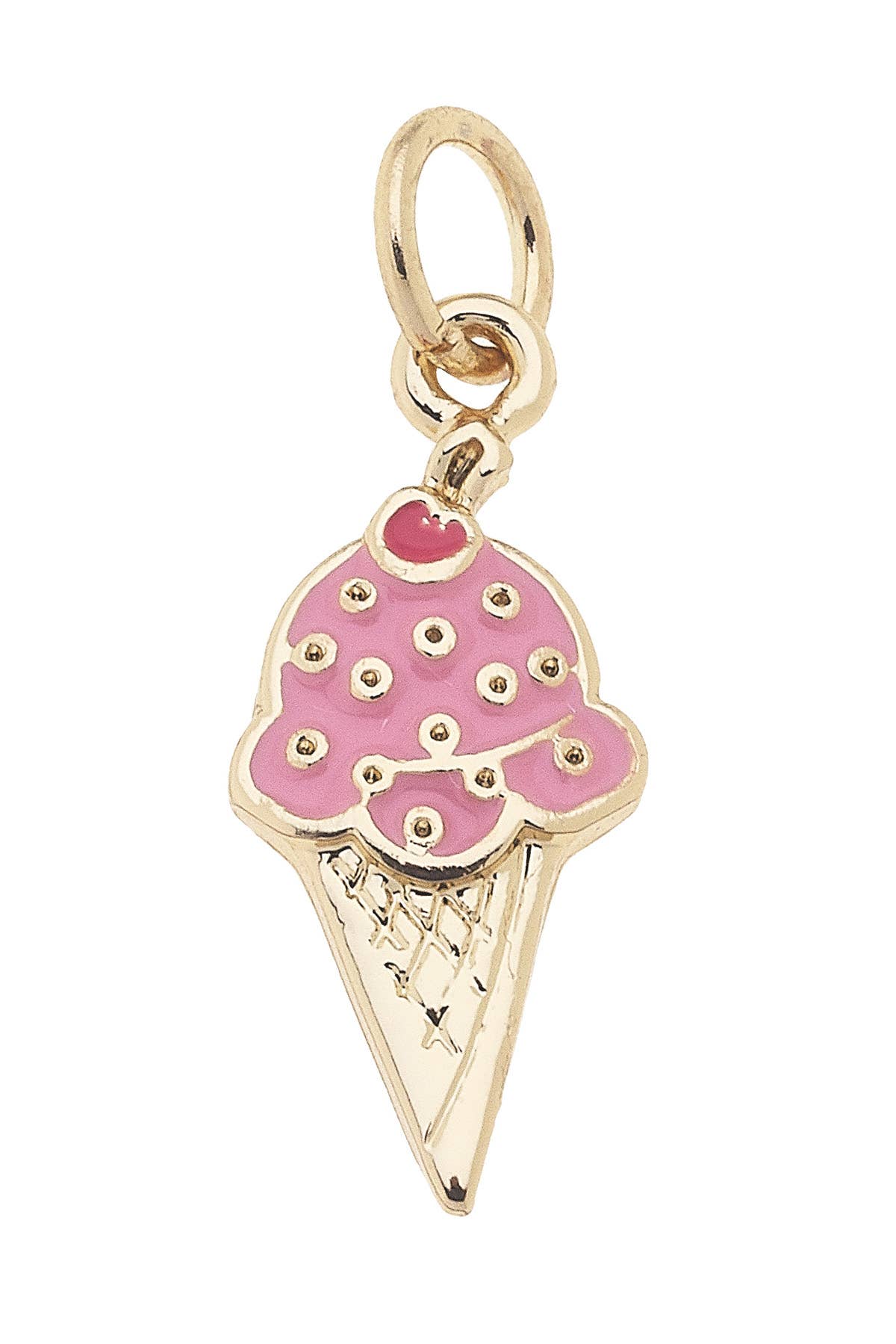 Pearl Studded Ice Cream Cone Charm