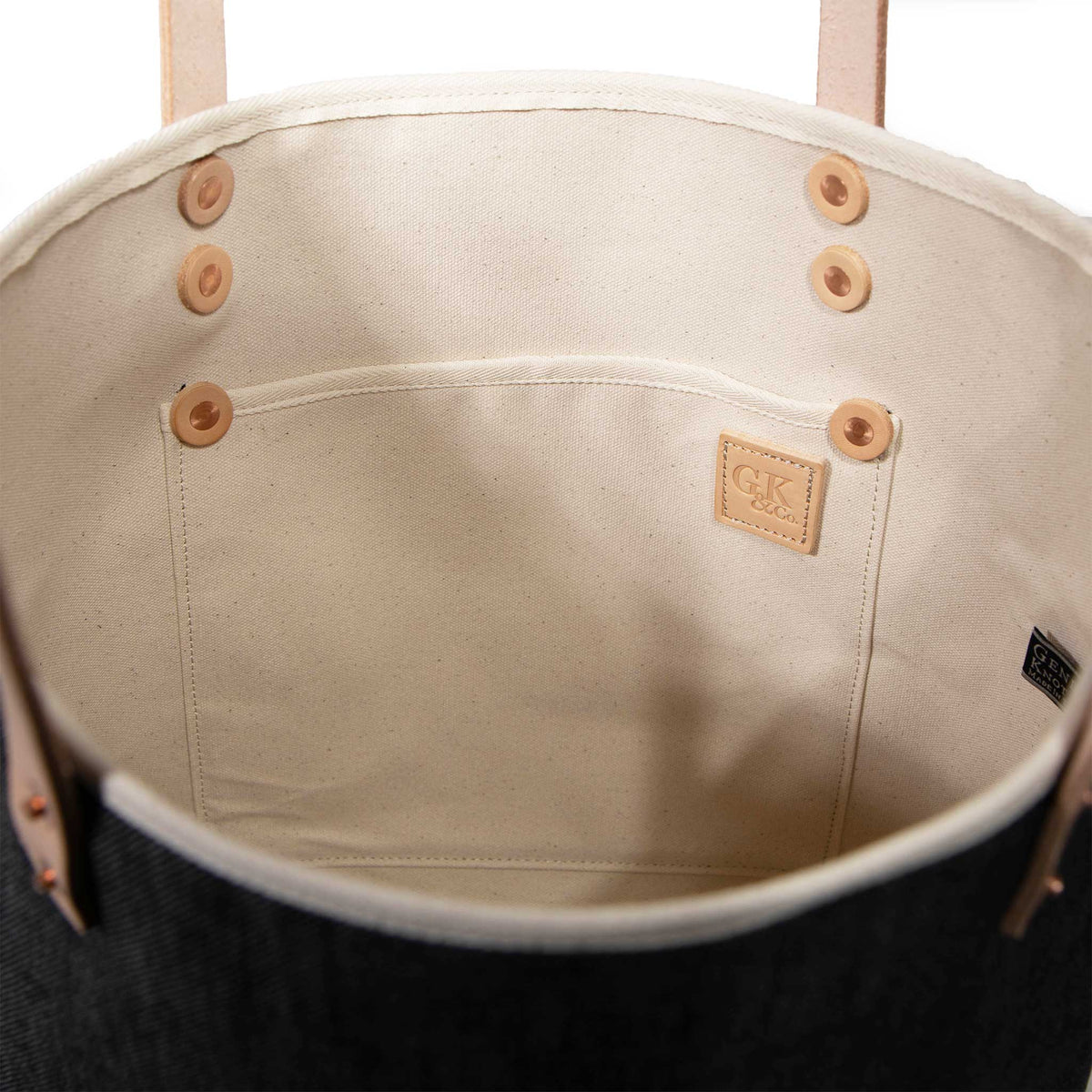 Japanese Denim All Day Tote: Beige
