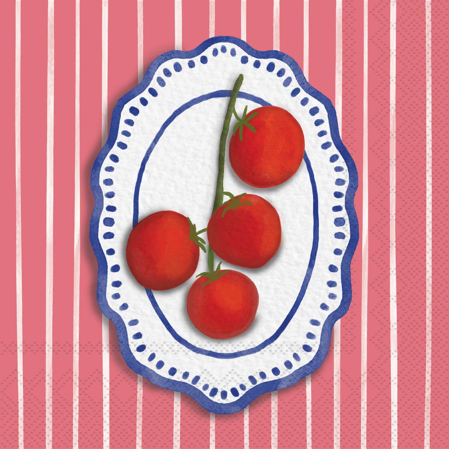 Paper Cocktail Napkins 20 Ct Amalfi Cucina Tomatoes