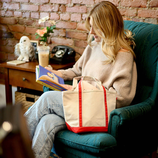 Classic ShoreBags Mini Canvas Tote: Black / 13.5"W x 8.5"H x 4.5" D