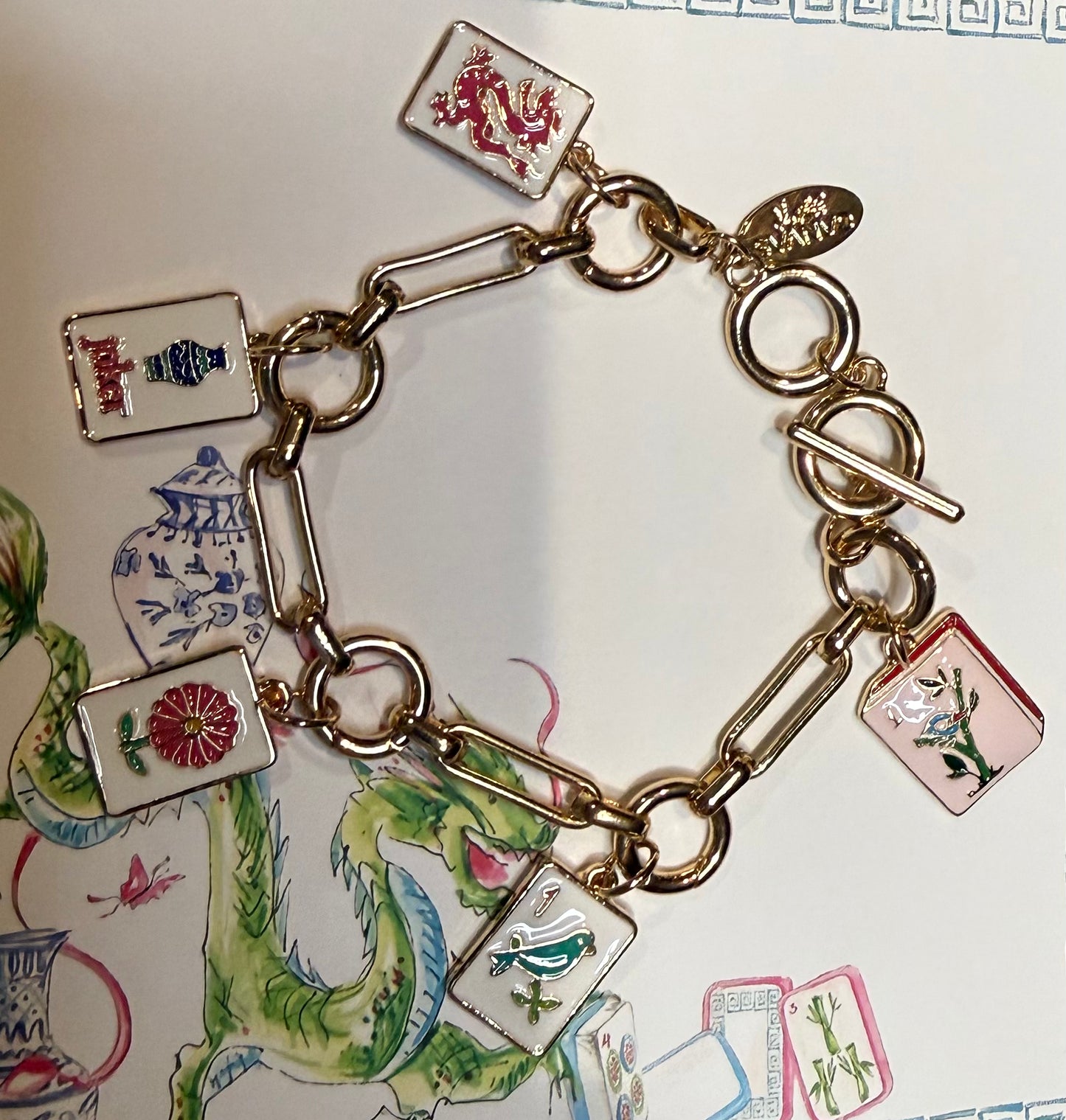 Bella Mahjong Charm Bracelet