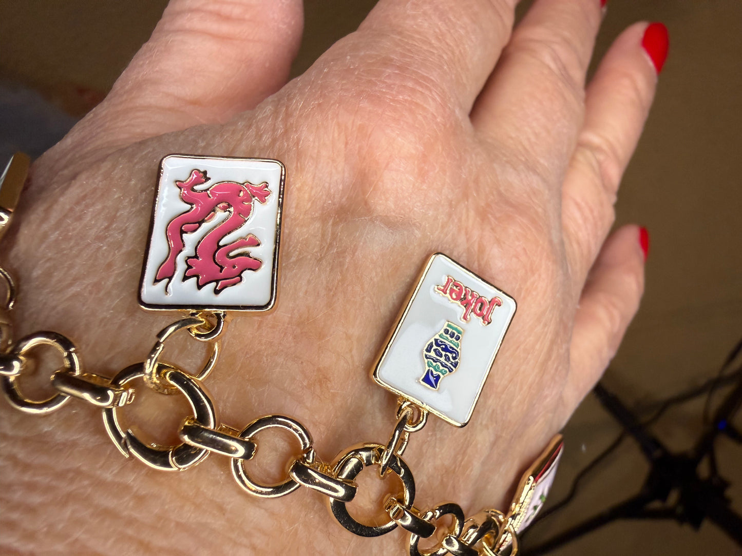 Sasha Mahjong Charm Bracelet with Removable Charms