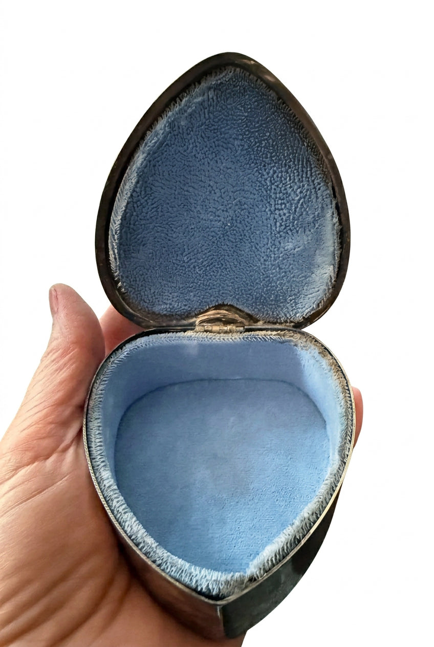 Vintage Gorham Silver Plate Heart jewelry box