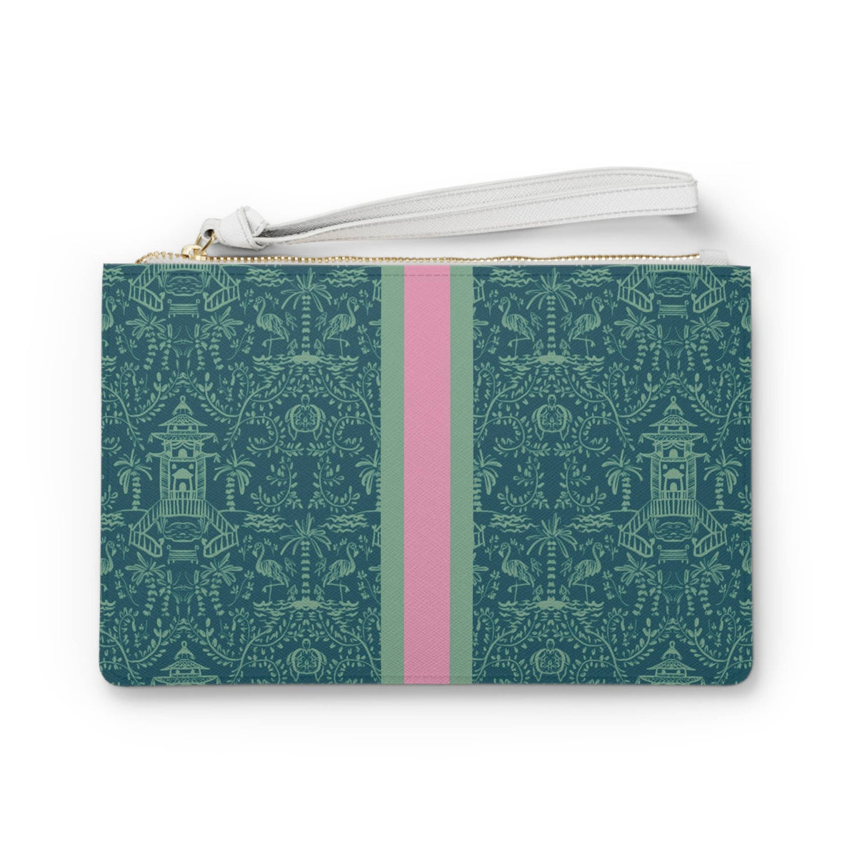 Britt Mills Mahjong Pouch (Faux-Leather): Palm Beach Teal