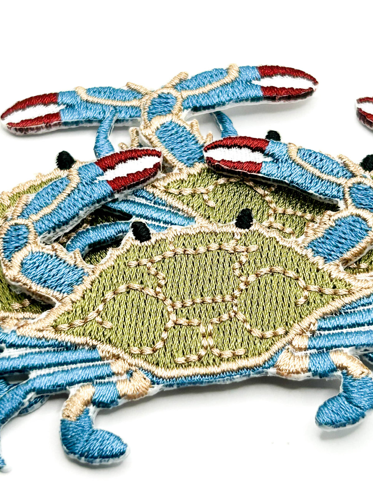 Blue Crab Iron On Sew On Embroidered Patch