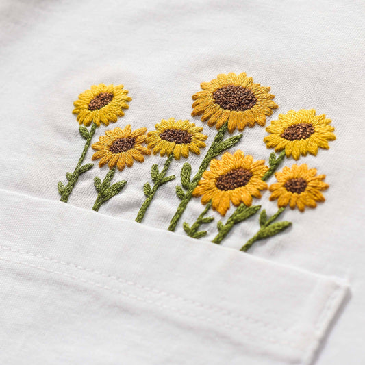 Happy Sunflowers Stick & Stitch Embroidery Patterns