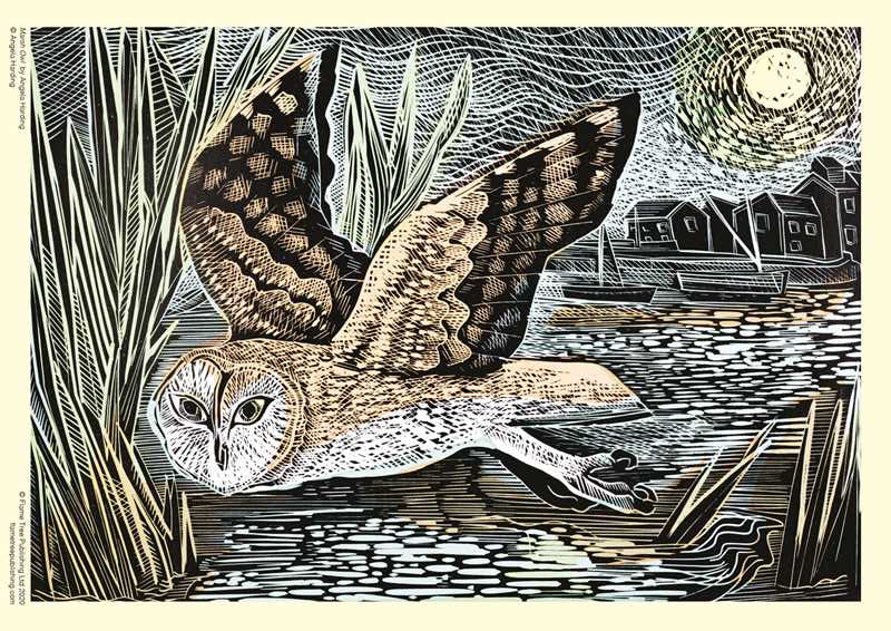 Adult Sustainable Jigsaw Puzzle Angela Harding: Marsh Owl (1,000 pieces)