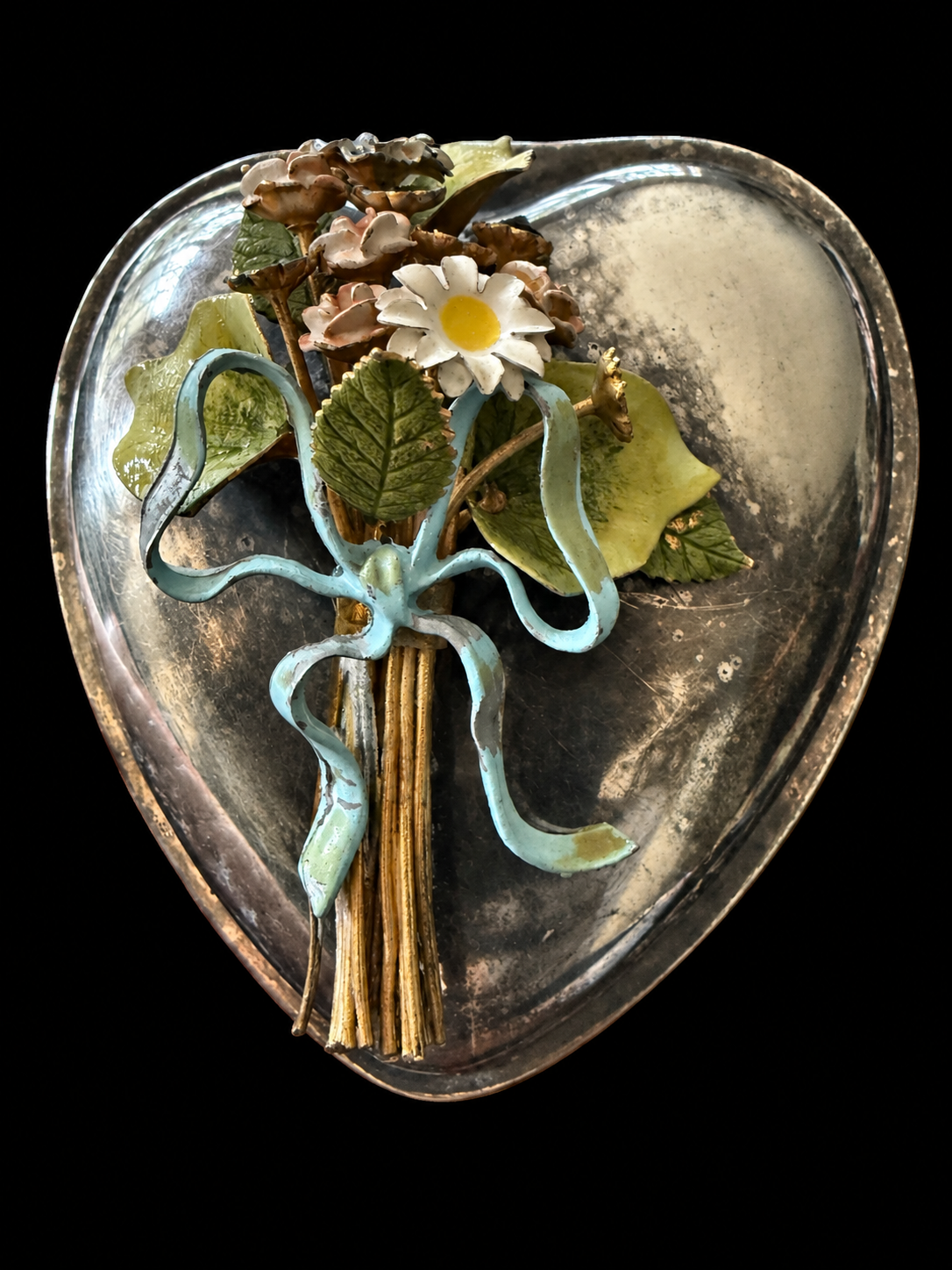 Vintage Gorham Silver Plate Heart jewelry box