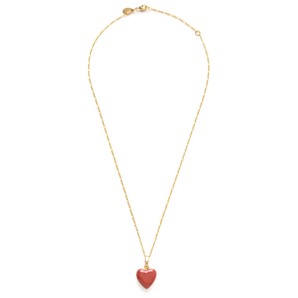 Large Enamel Heart Locket: Canyon