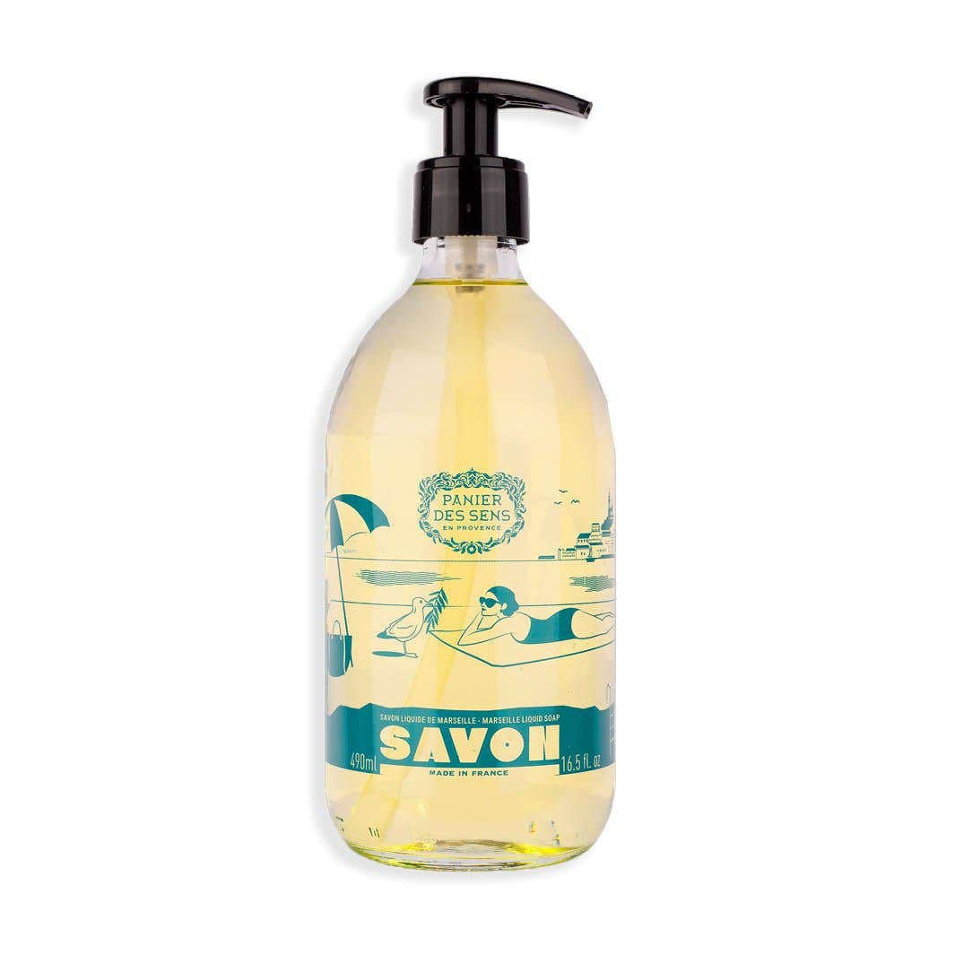 Panier des Sens Marseille Olive Liquid Soap, Limited Edition Glass Bottle
