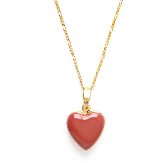 Large Enamel Heart Locket: Canyon