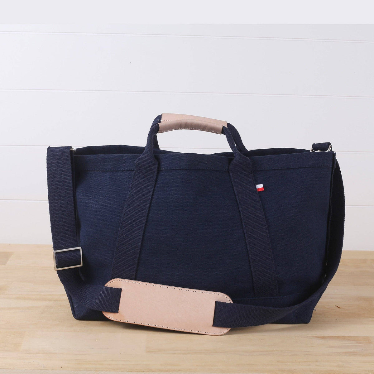 Utility Canvas Crossbody Tote: Natural