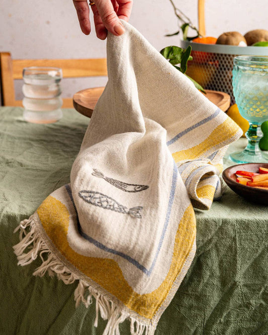 Sardine - Hand Stitched Kitchen Towel Set