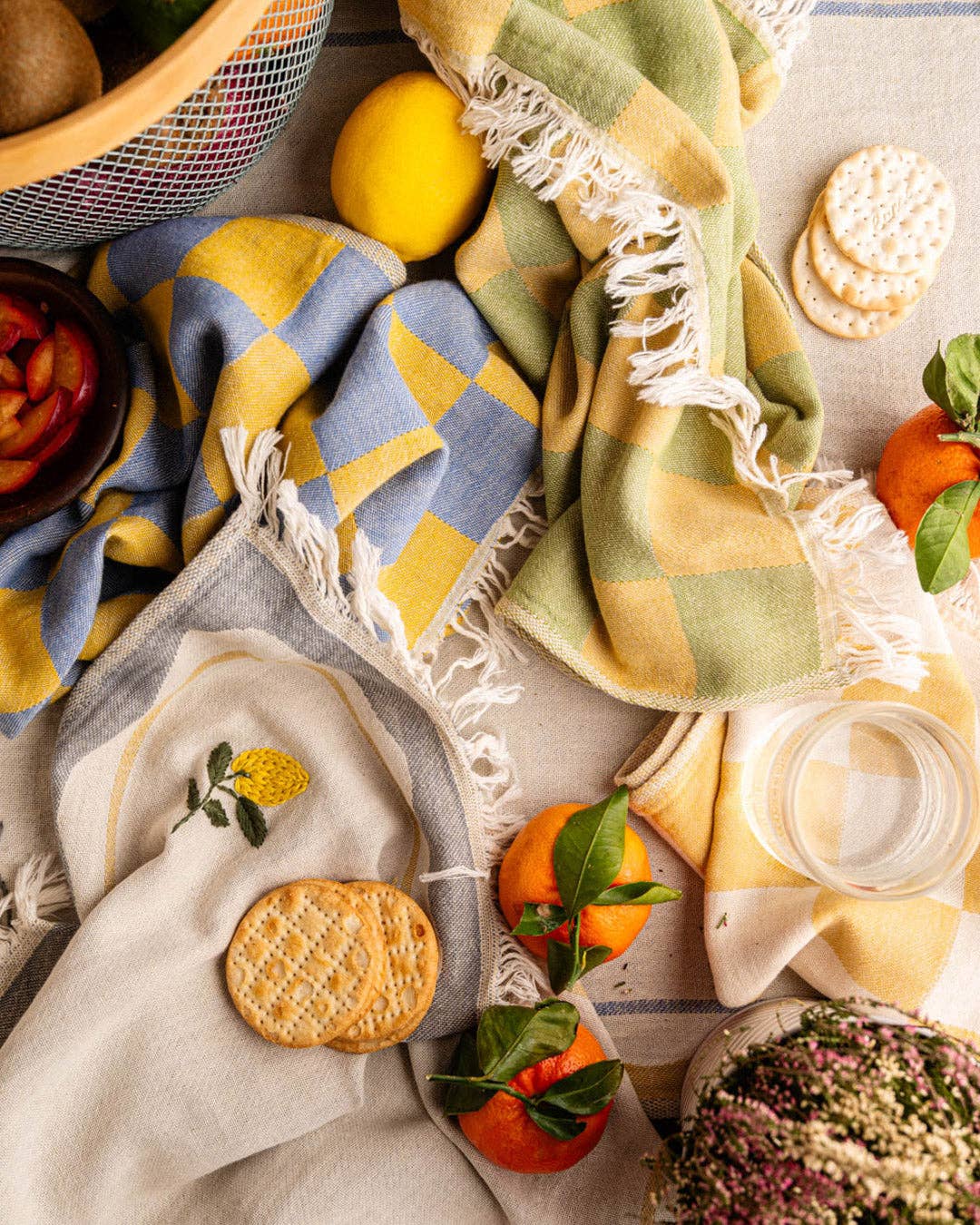 Sardine - Hand Stitched Kitchen Towel Set