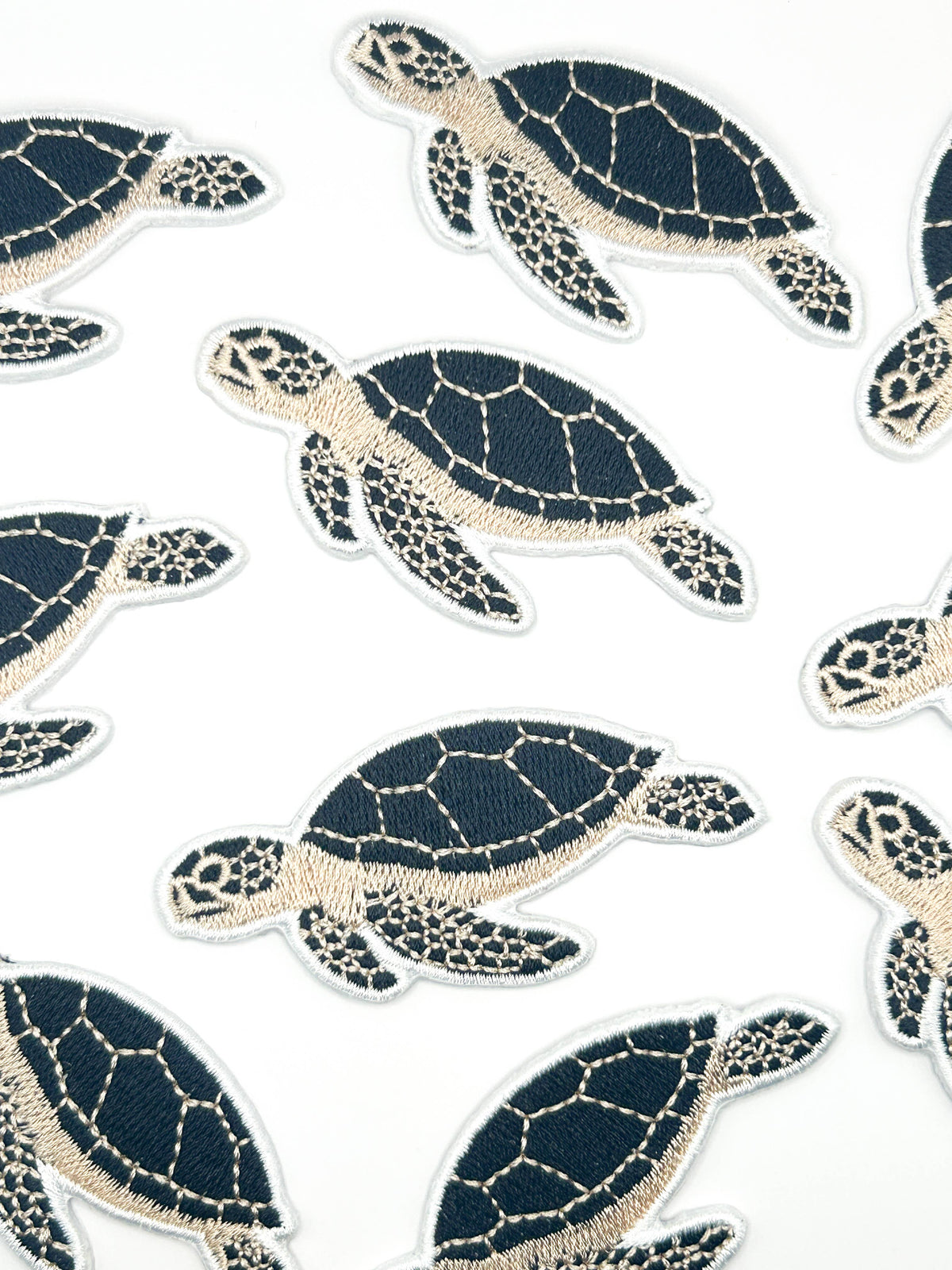 Sea Turtle Embroidered Patch Iron On Turtle Coastal Beach