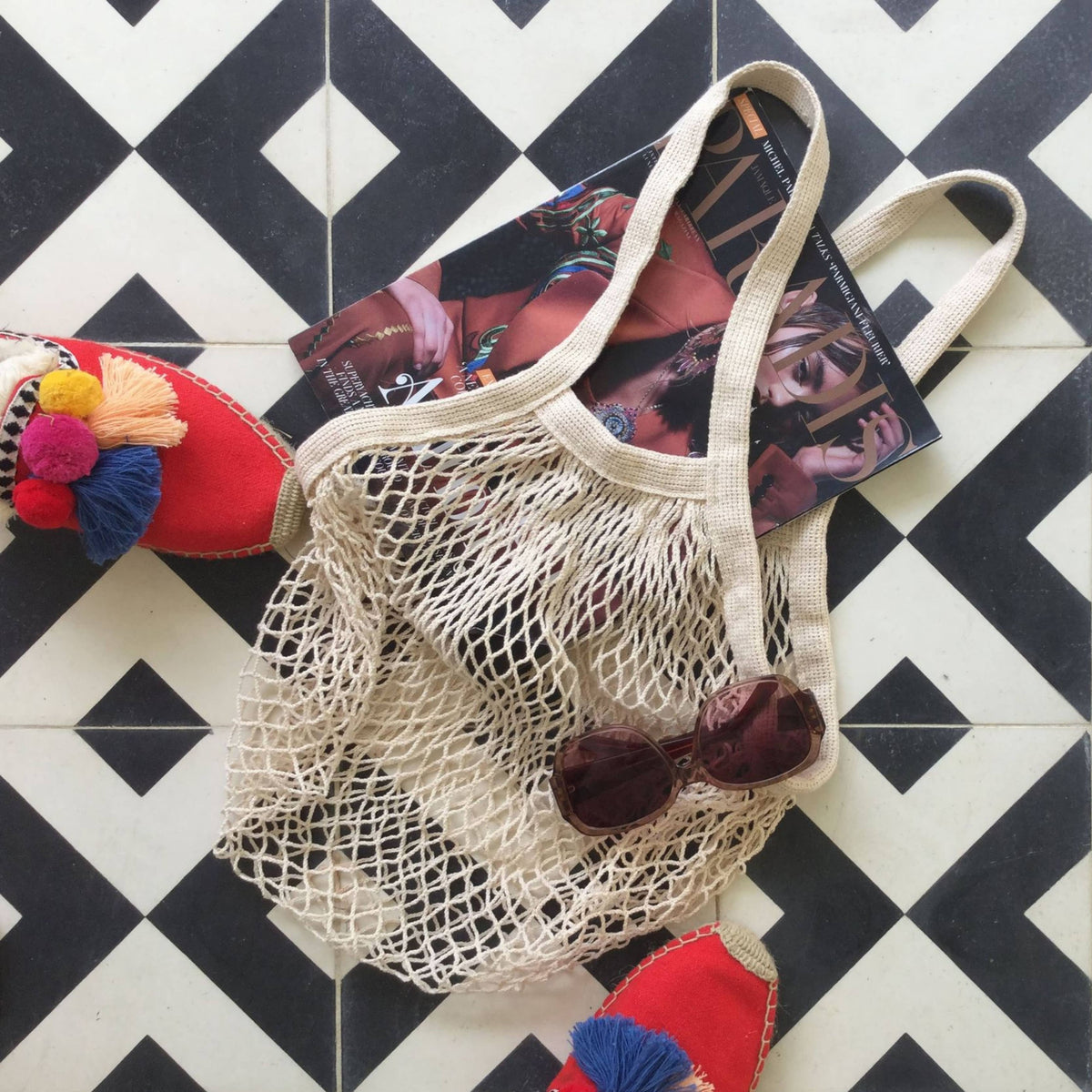 The french market bag no.2 in natural: Natural