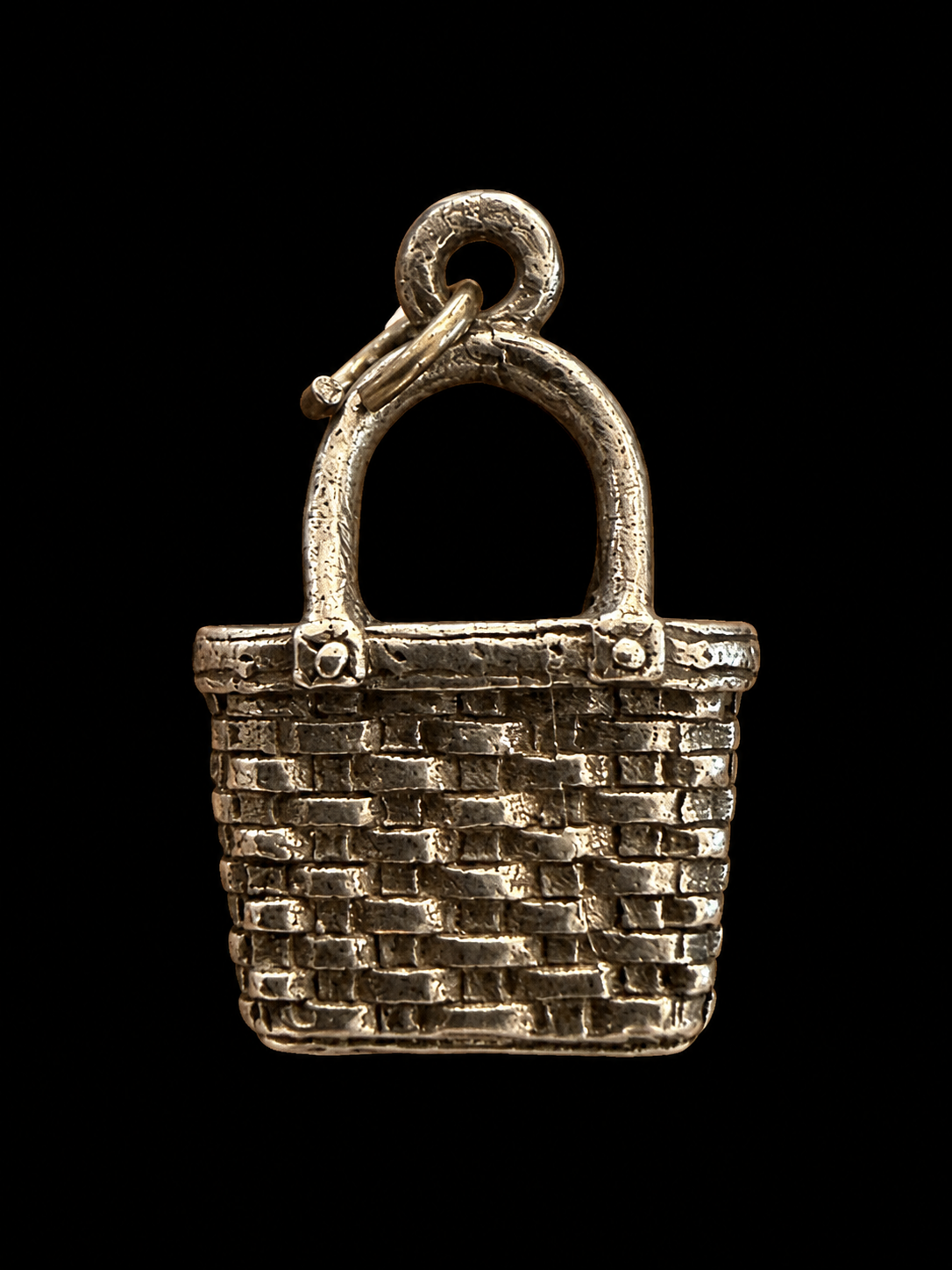 Silver Tone Longaberger Basket Charm