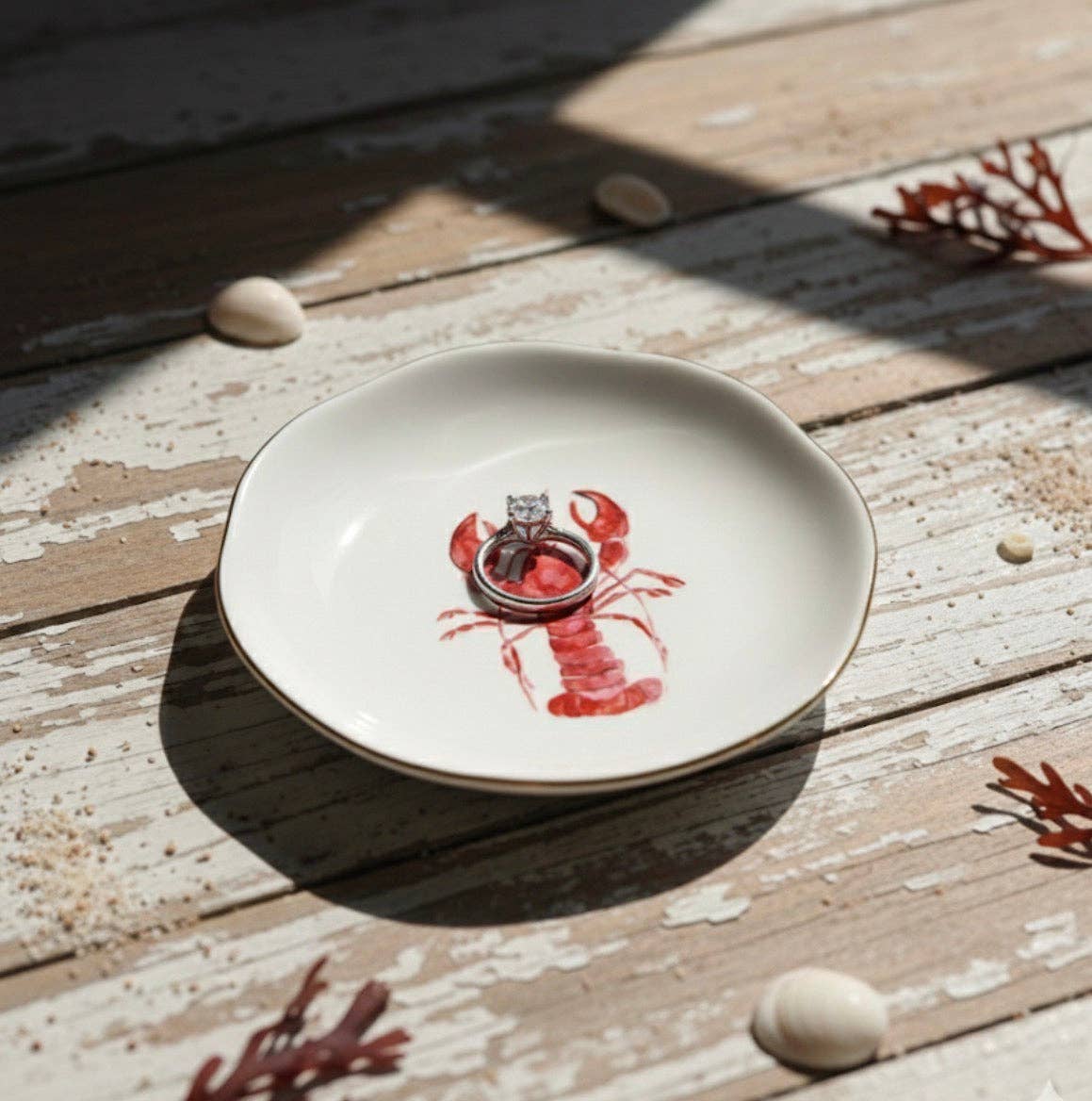 Red Lobster Jewelry & Trinket Dish - Original Art Series