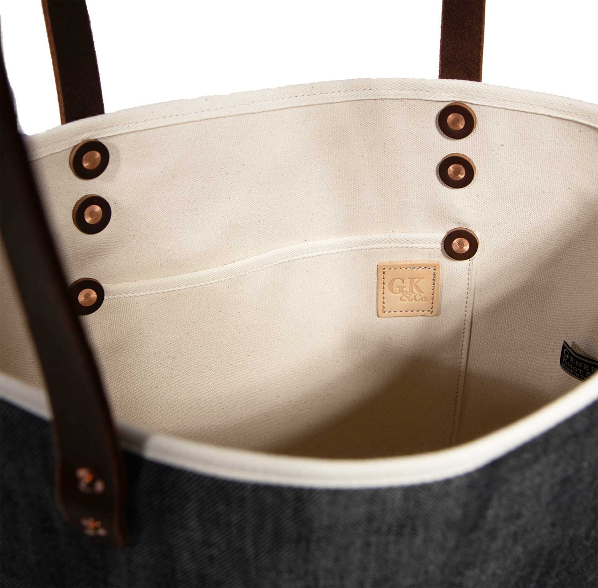Japanese Denim All Day Tote: Brown