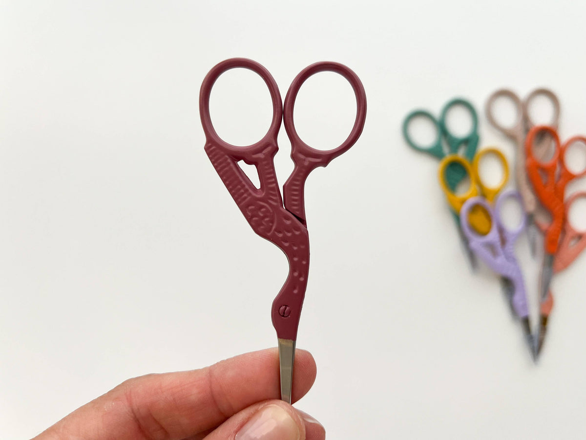 Bird scissors, small sewing scissors, stork scissors: Baltic teal