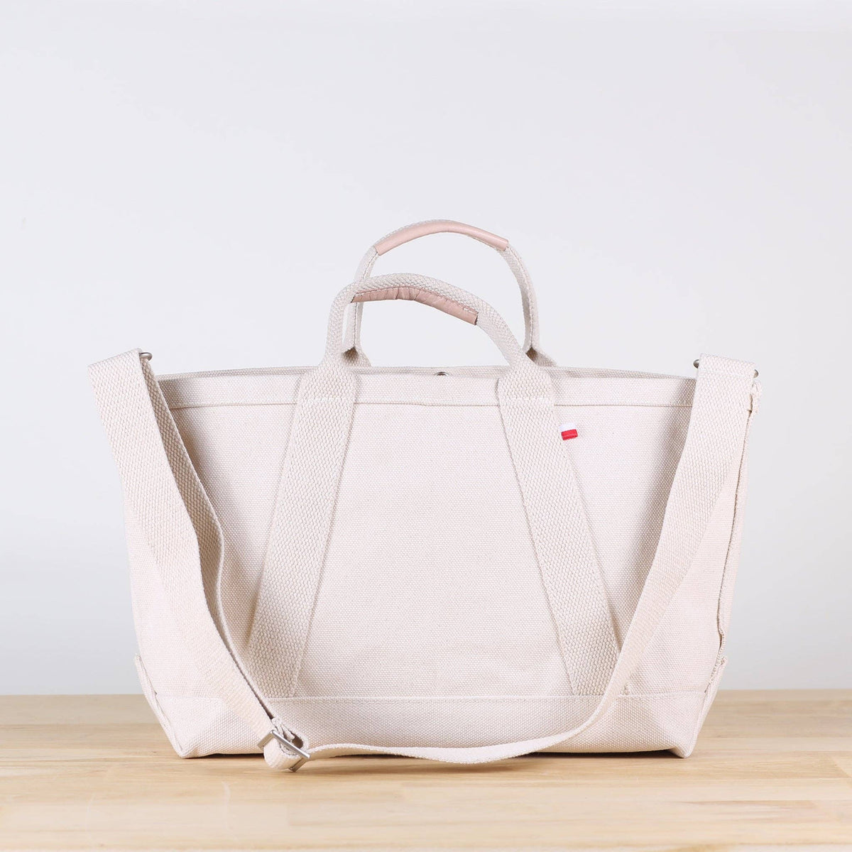 Utility Canvas Crossbody Tote: Natural