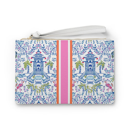 Britt Mills Mahjong Pouch (Faux-Leather): Colorful Chinoiserie