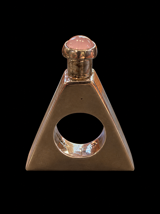 Vintage Taxco Modernist Triangle Cut-Out Perfume Bottle