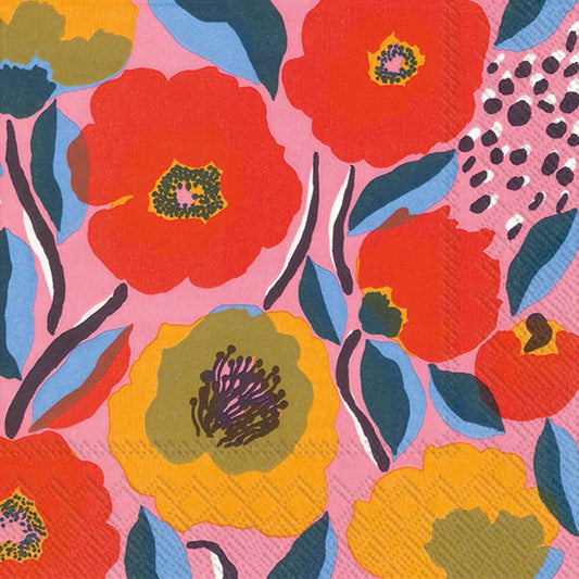 Marimekko Rosarium Paper Cocktail Napkins – Pack of 20