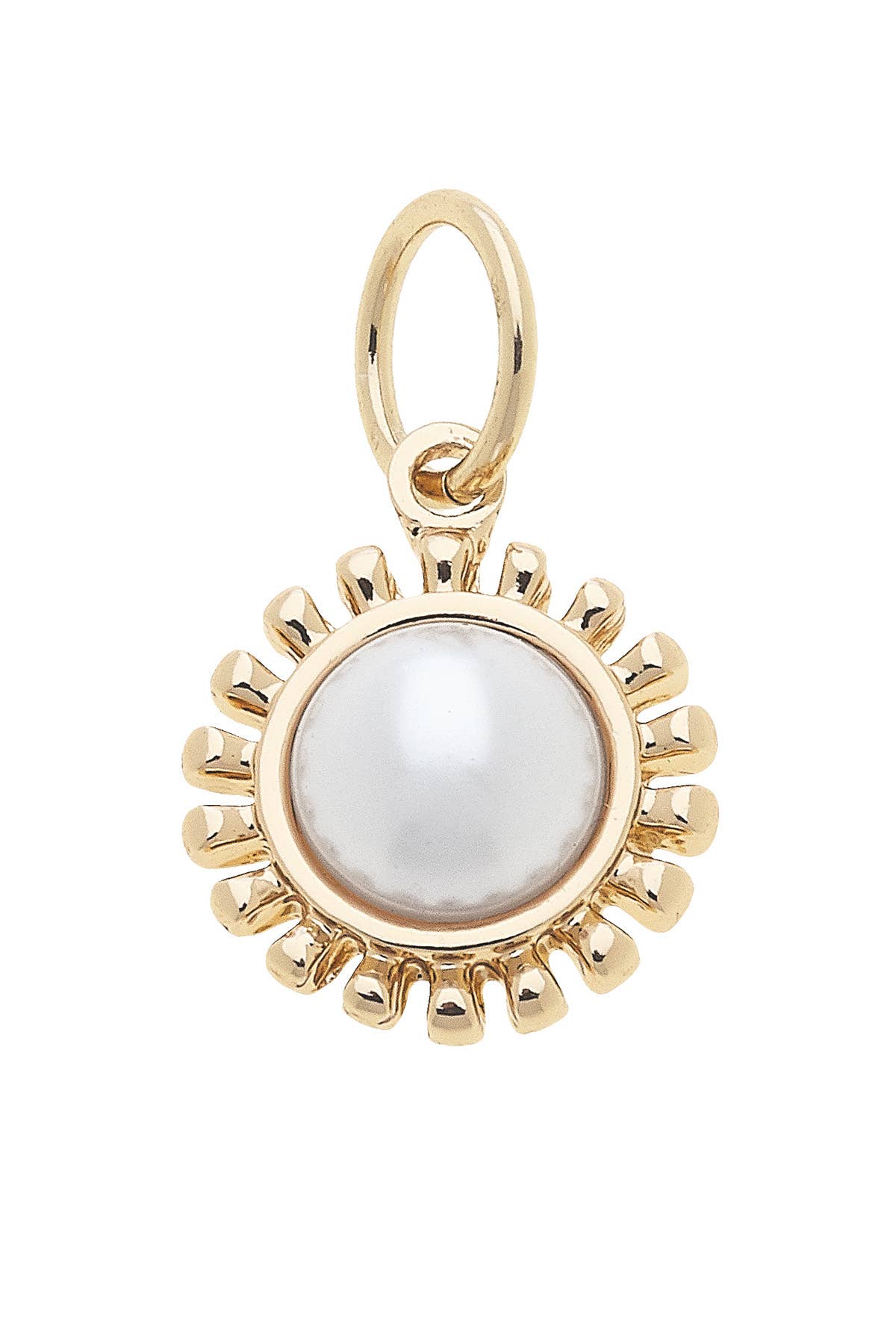 Pearl Coin Charm in Ivory