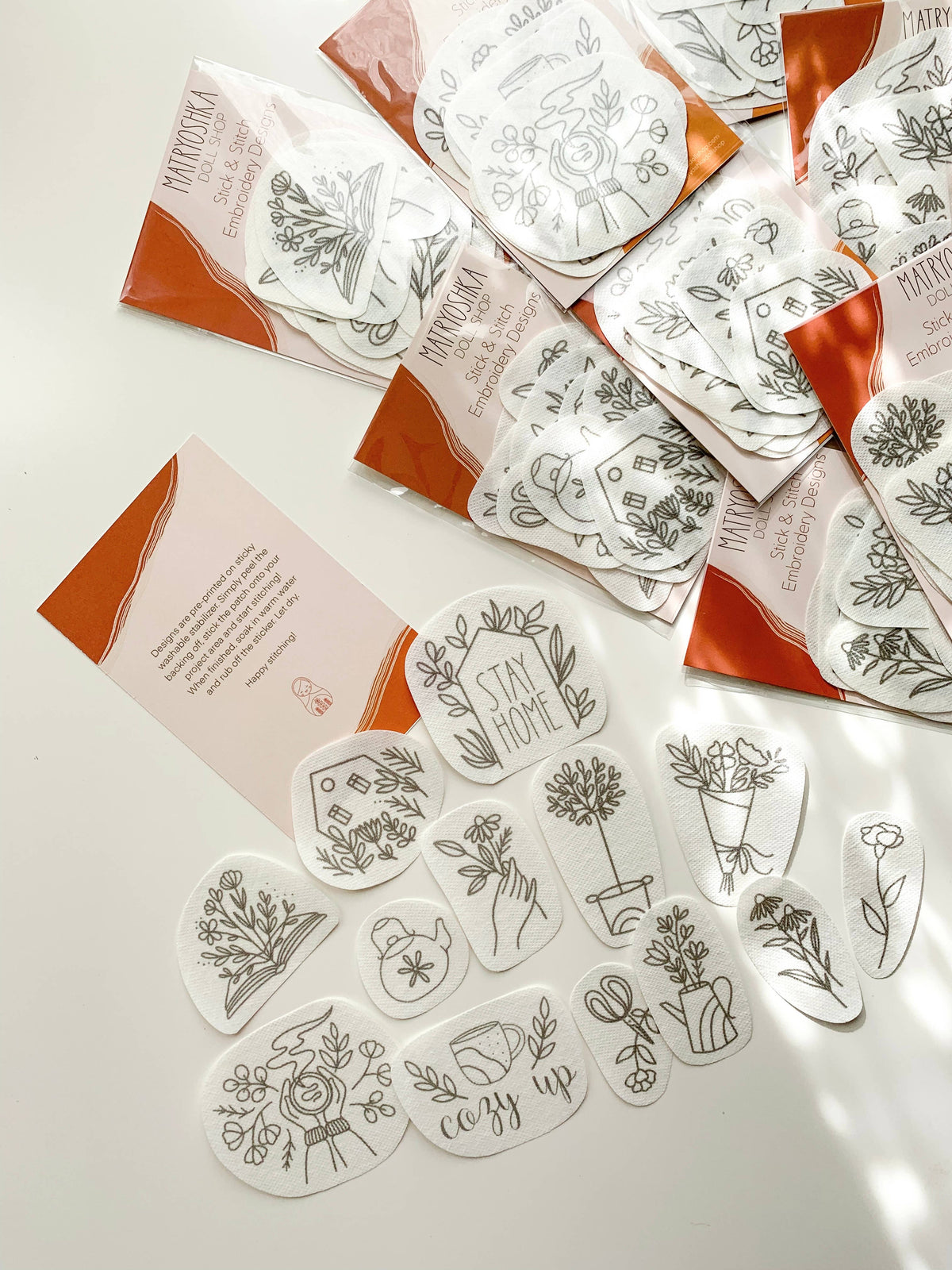 Stick & Stitch Embroidery patterns, embroidery patches: Blooms
