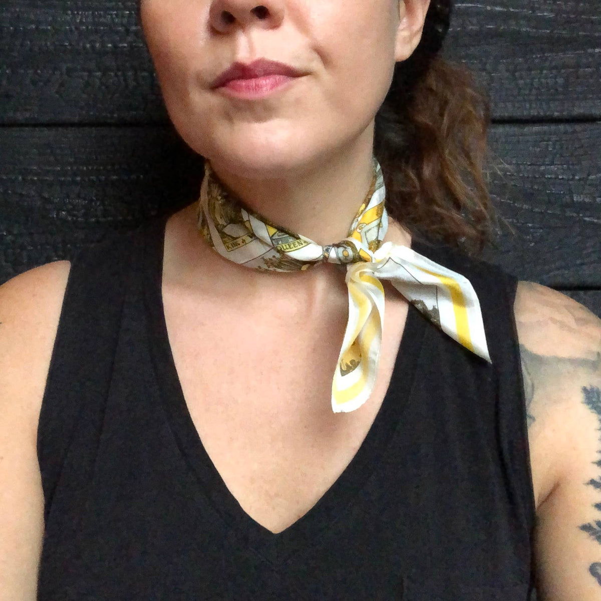 100% Silk Scarf Tarot Bandana Tapestry: 35"x35"