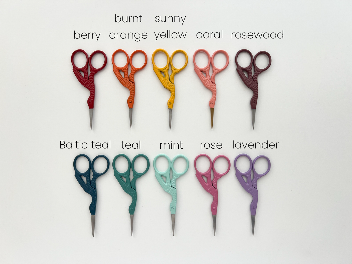 Bird scissors, small sewing scissors, stork scissors: Baltic teal