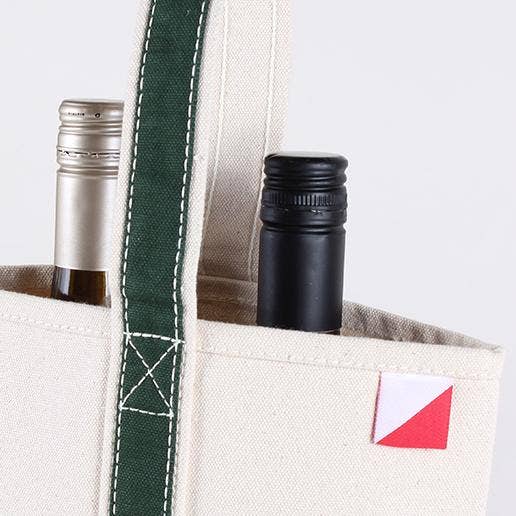 2- Bottle Canvas Wine Gift Host Bag: Black