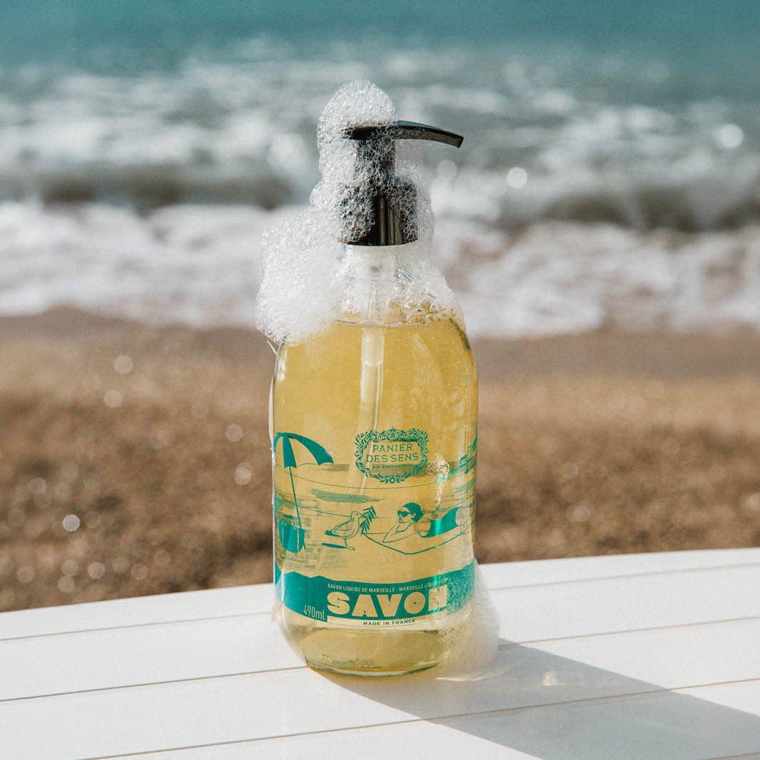 Panier des Sens Marseille Olive Liquid Soap, Limited Edition Glass Bottle