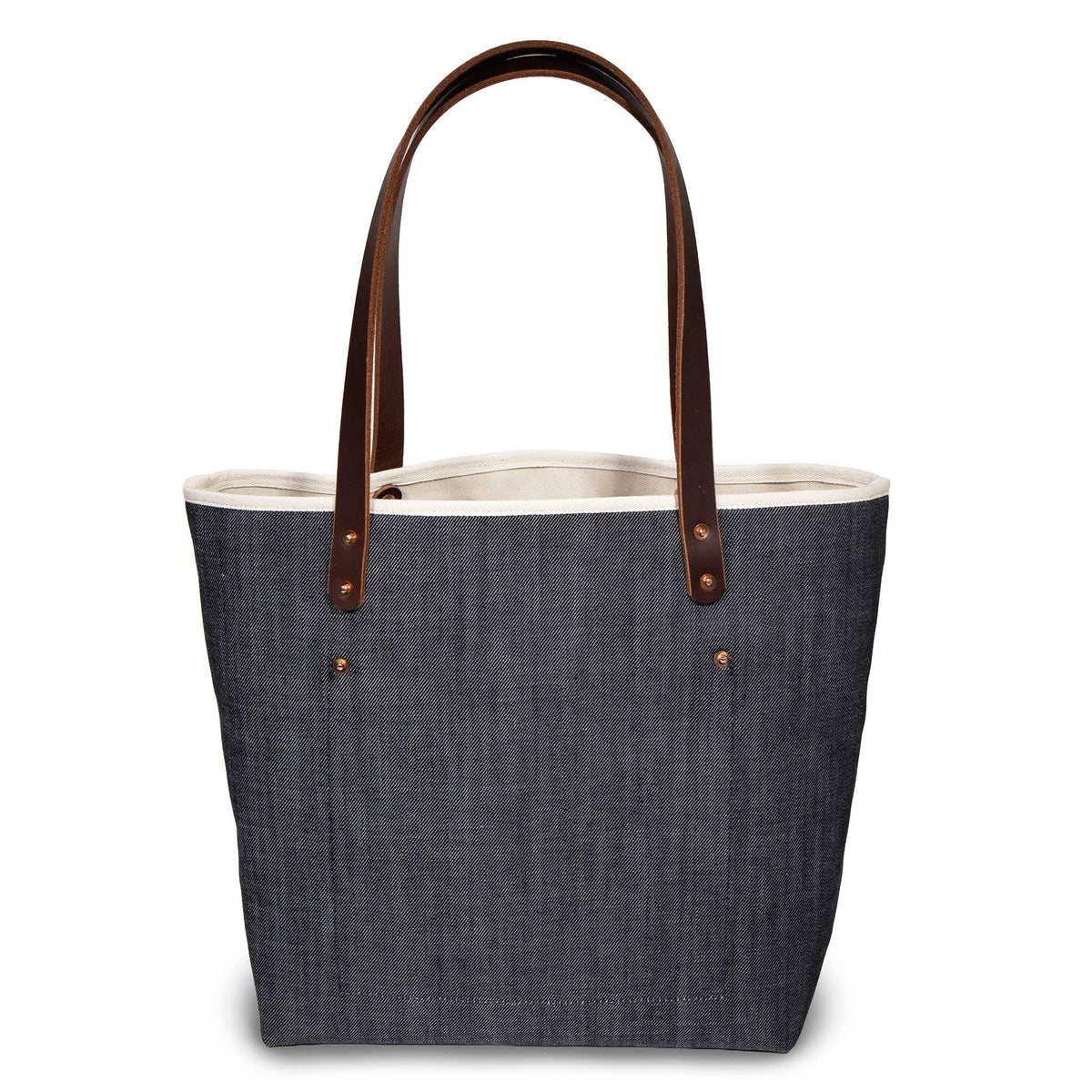 Japanese Denim All Day Tote: Brown