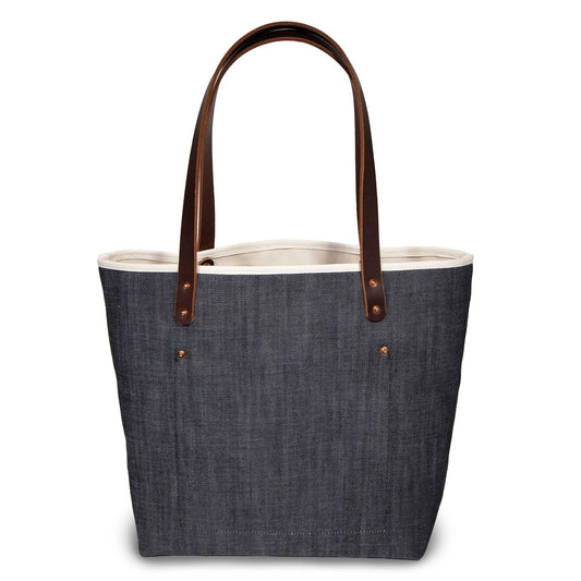Japanese Denim All Day Tote: Brown
