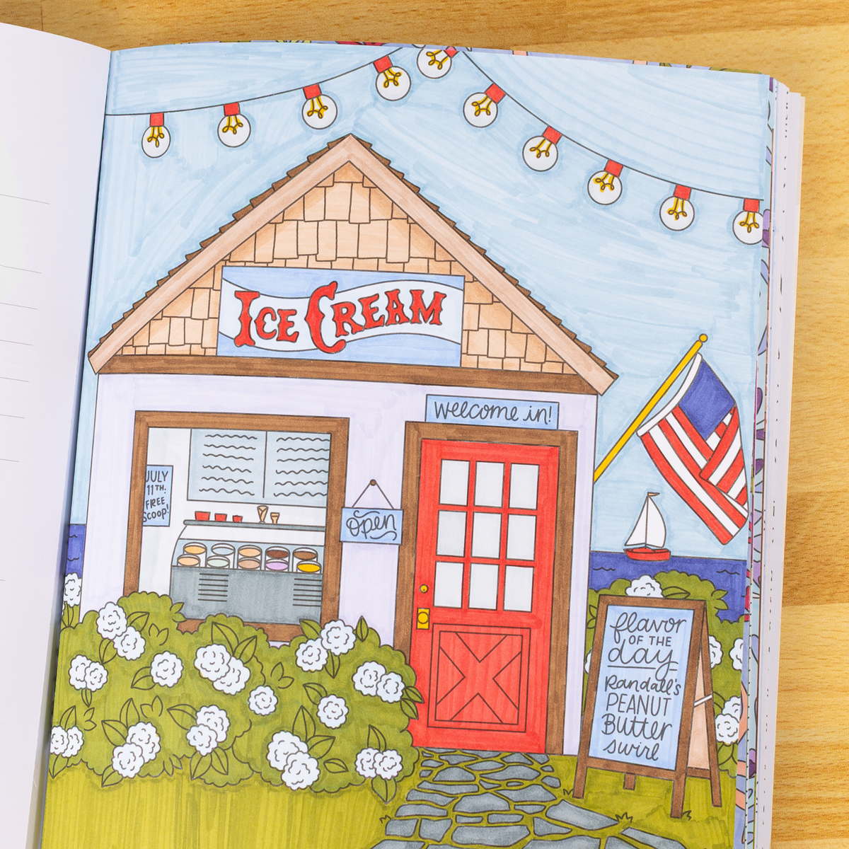 Coastal Americana Coloring Book by Elyse Burns