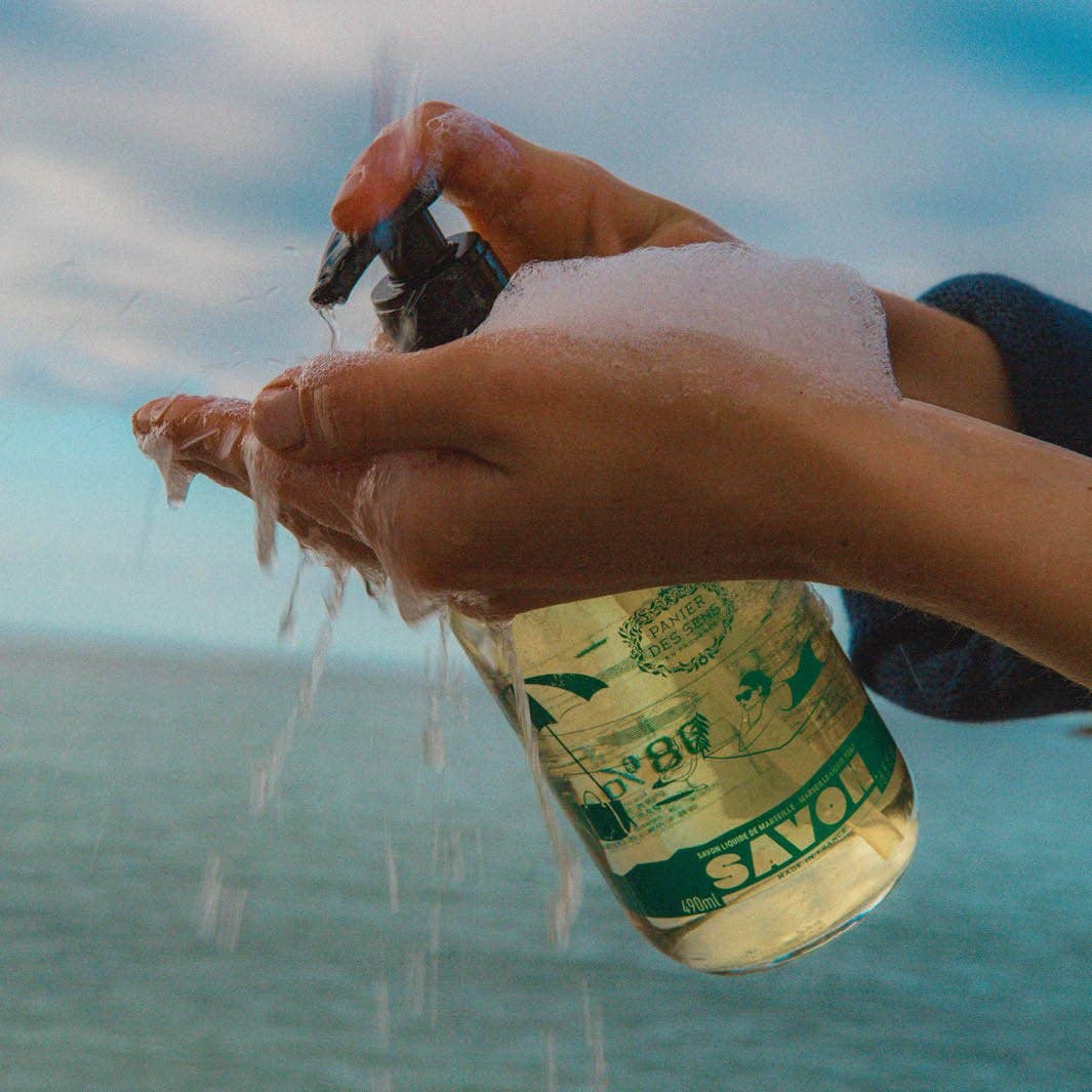Panier des Sens Marseille Olive Liquid Soap, Limited Edition Glass Bottle