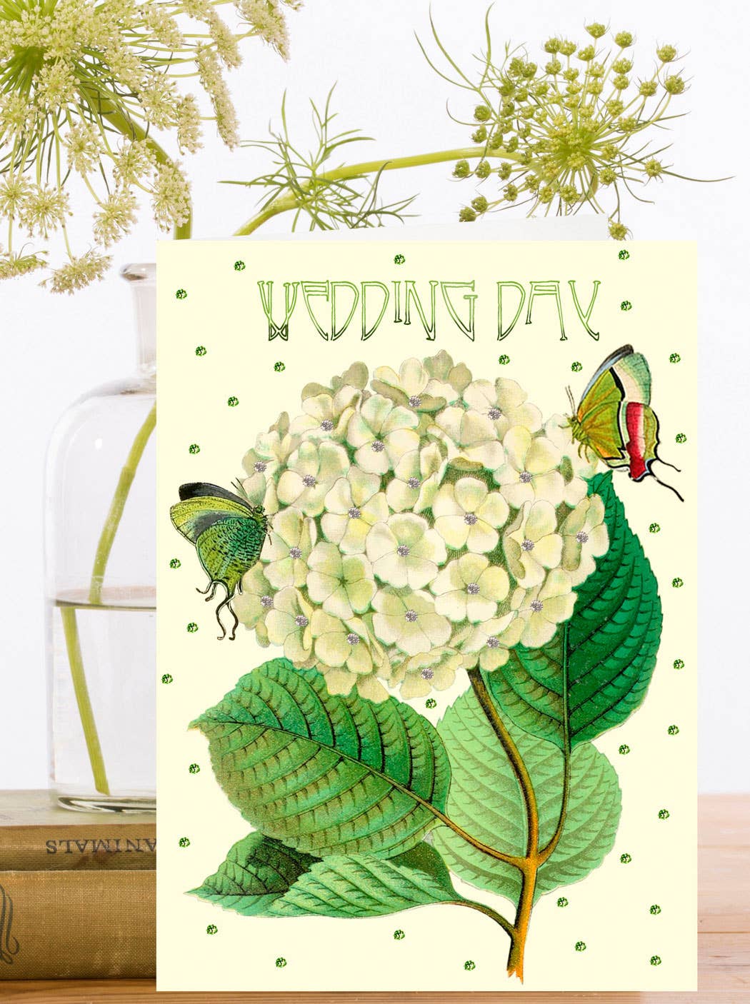 WD004P ~ Hand Glittered Wedding Card