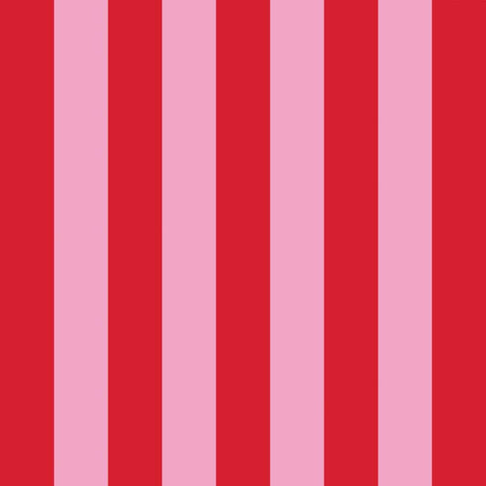 BEV- VERTICAL STRIPS, RED + PINK