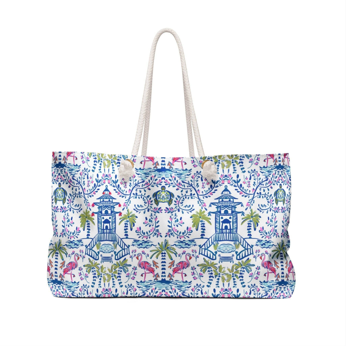 Britt Mills Mahjong Tote Bags: Colorful Chinoiserie