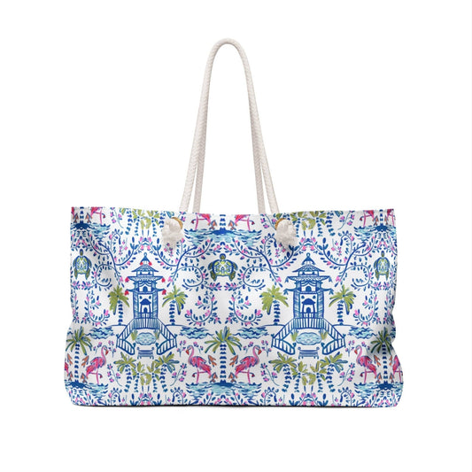 Britt Mills Mahjong Tote Bags: Colorful Chinoiserie