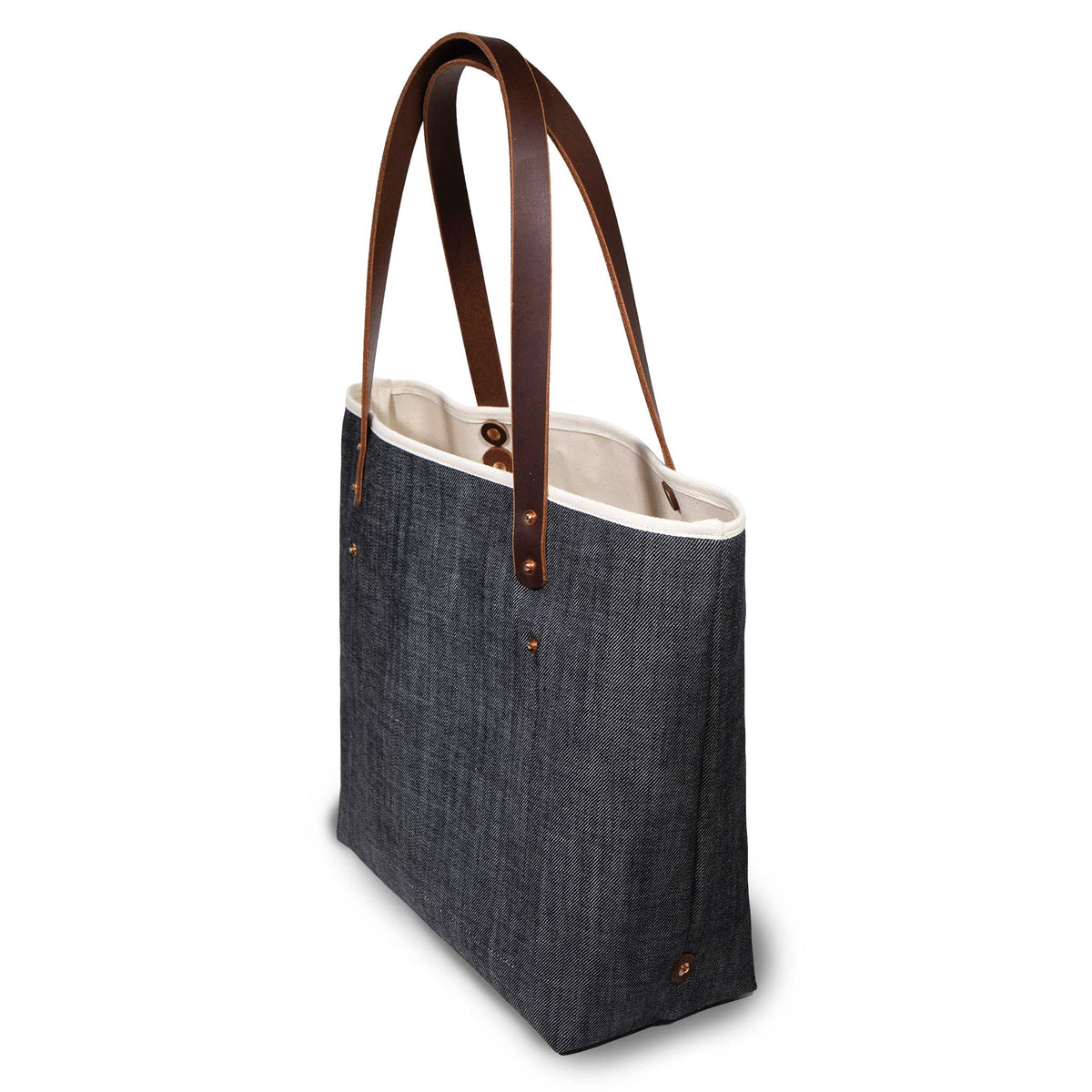 Japanese Denim All Day Tote: Brown