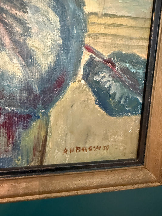 Vintage Painting of Cyclamen by AH Brown
