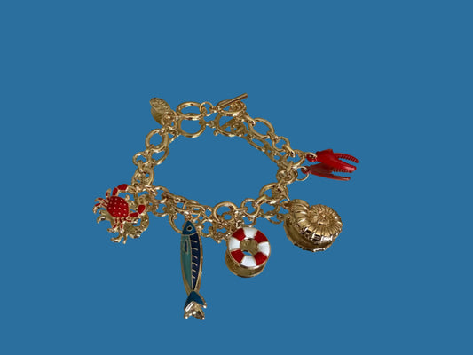 Sasha Toggle Charm Bracelet with Sea Charms