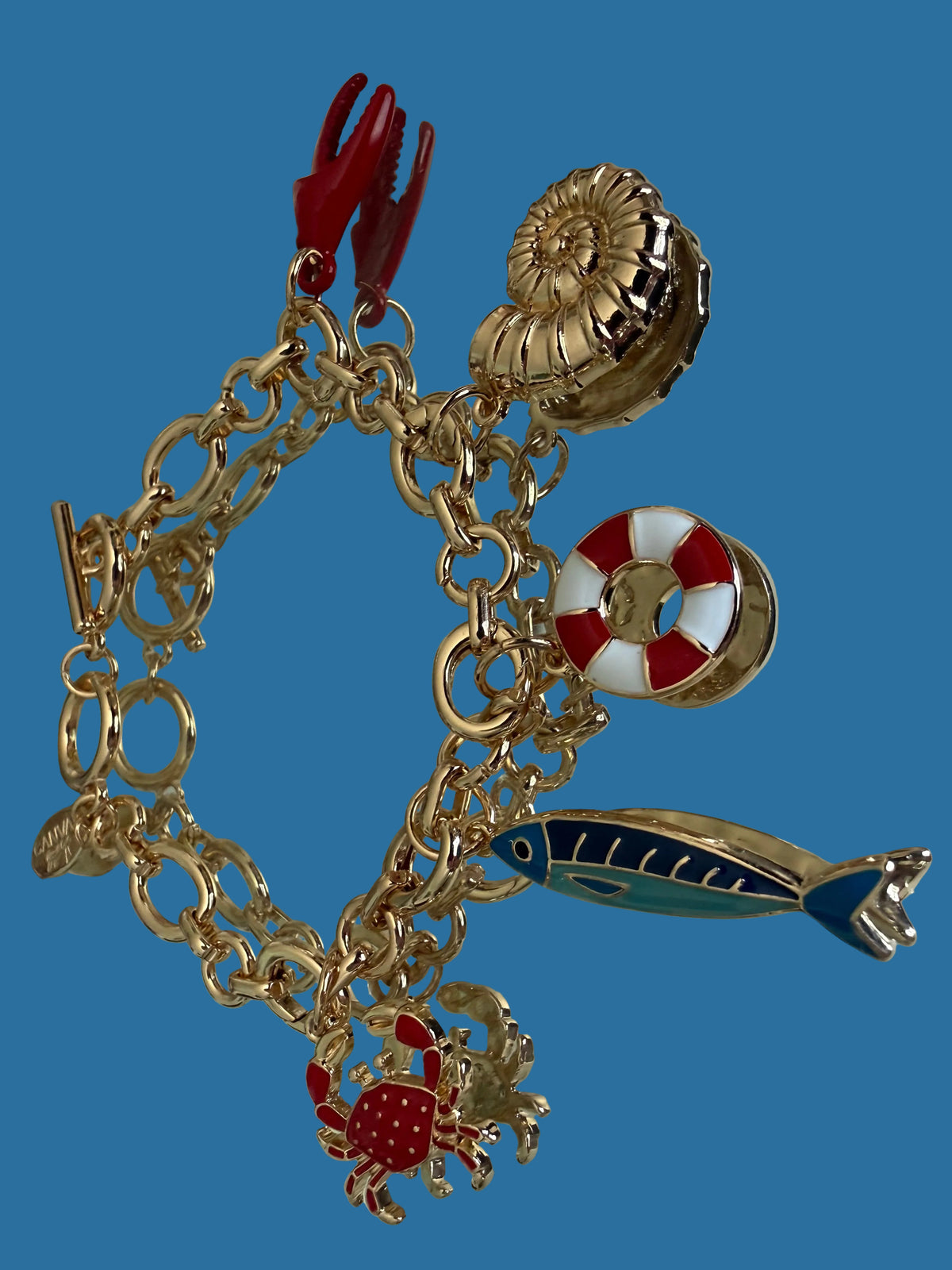 Sasha Toggle Charm Bracelet with Sea Charms
