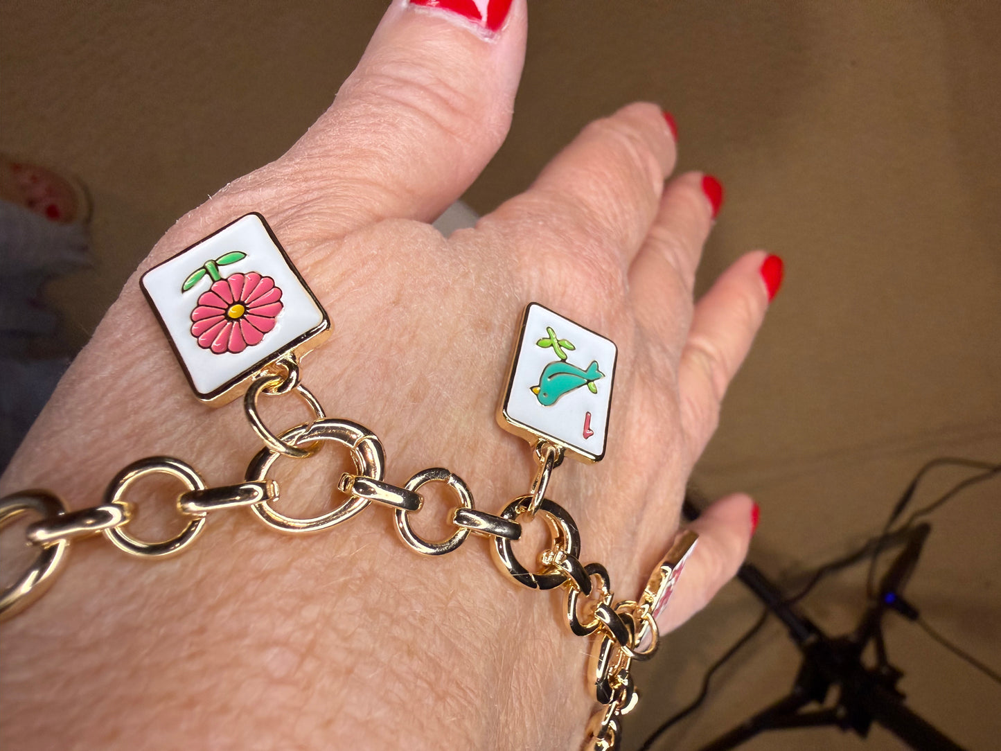 Sasha Mahjong Charm Bracelet with Removable Charms