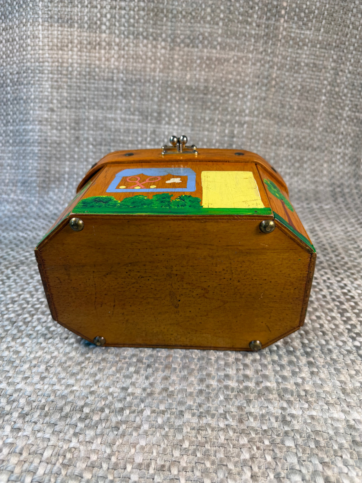 Vintage Tennis-Themed Sewing Box