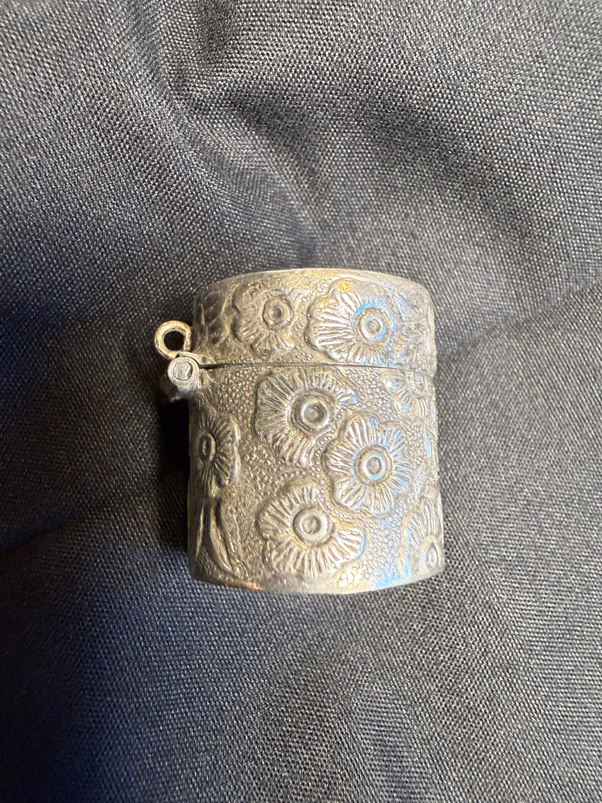 Victorian Sterling Silver Box Pendant or Vesta