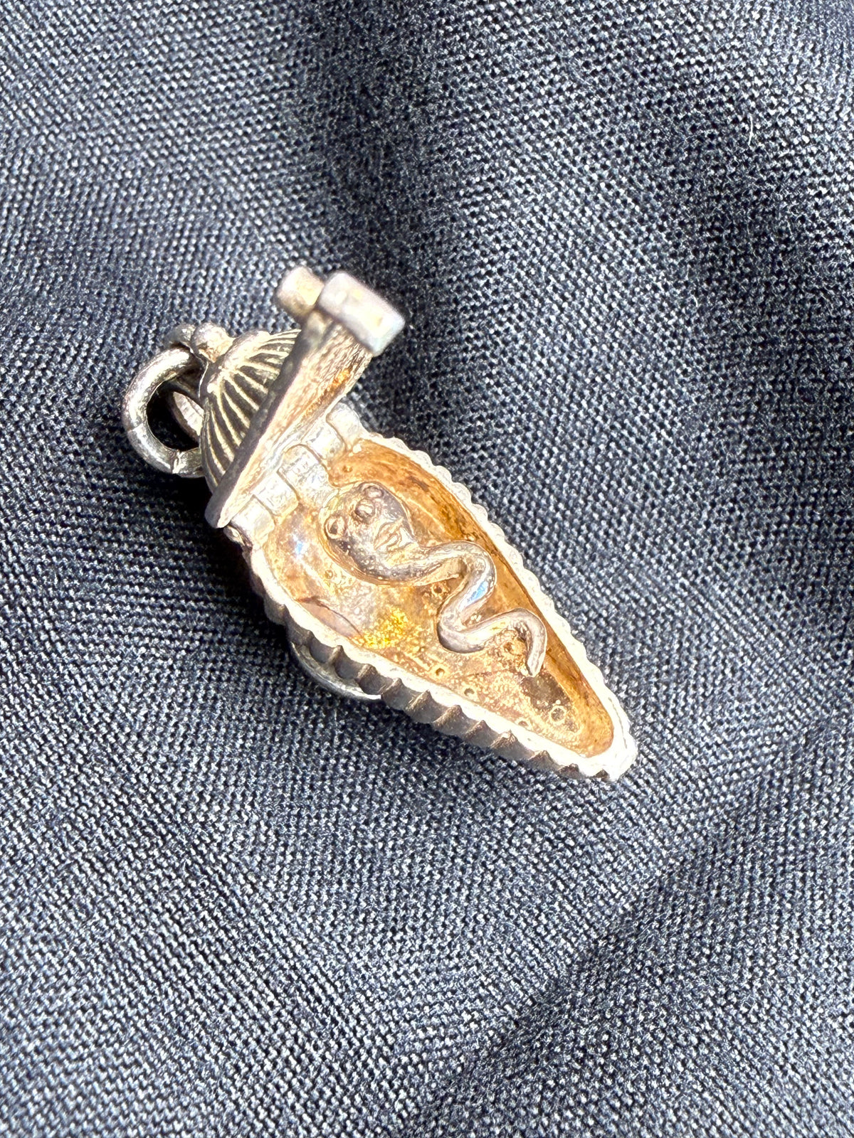 Vintage Genie In The Lamp Sterling Silver Charm